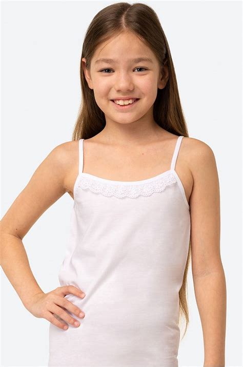 Майка для девочки Donella 6688859 белый купить оптом в HappyWear.ru