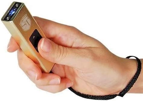 Slider 3 Million Volt Mini Stun Gun Flashlight Gold – All Star Defense