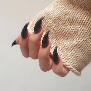 Black Werewolves Clows, Werewolf Nails, Claw Press on Nails - Etsy