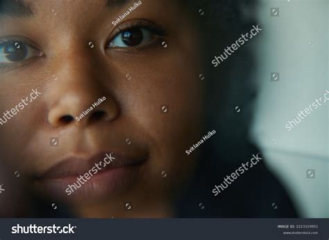 Closeup Young Female Face Blurred Background Stock Photo 2223319951 ...