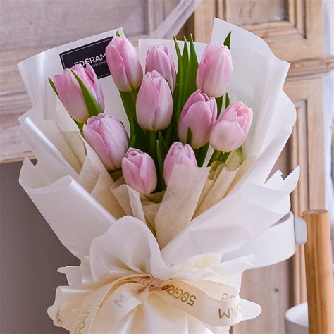 Light Pink Tulips Bouquet