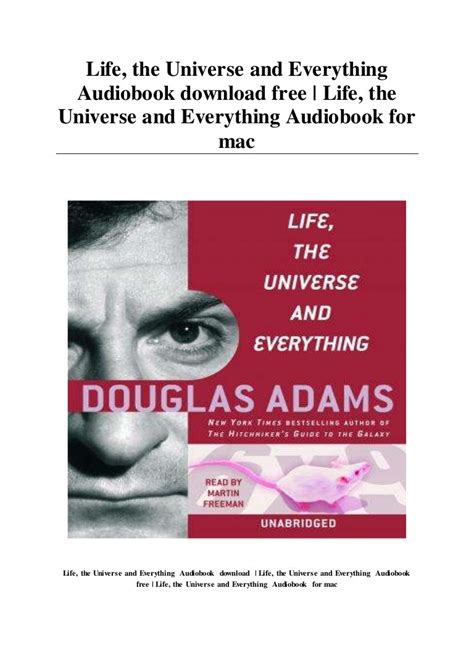 Life... the Universe and Everything Audiobook download free | Life...…