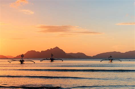 sunset  corong corong beach palawan license image