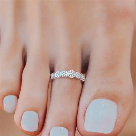 Jewelry | Boho Flower Adjustable Foot Ring Set For Summer Sandals Beach ...