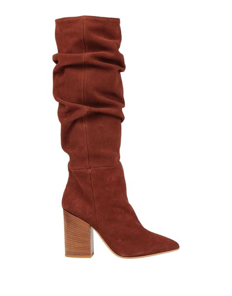 Buy MANILA GRACE Knee Boots Bovine Leather - Brown At 69% Off