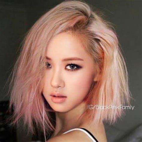 blackpink rose short hair asthetik