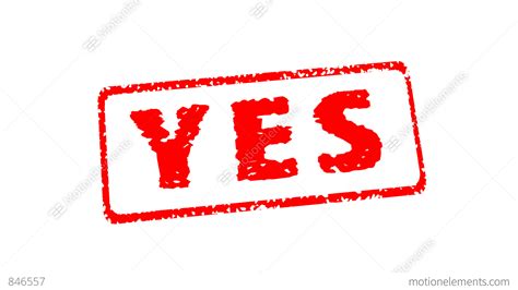 Stamp YES With Alpha Matte Stock Animation | 846557