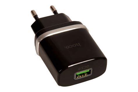 Зарядное устройство Hoco c12Q Smart QC3.0, кабель Micro USB, один порт ...