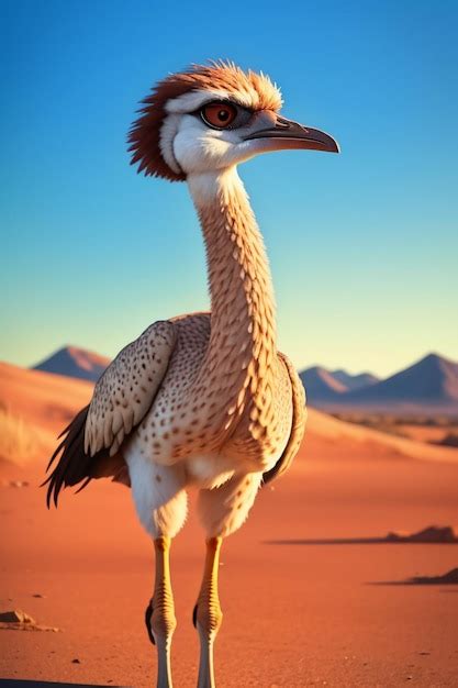 Premium AI Image | Ostrich large bird animal wallpaper background ...