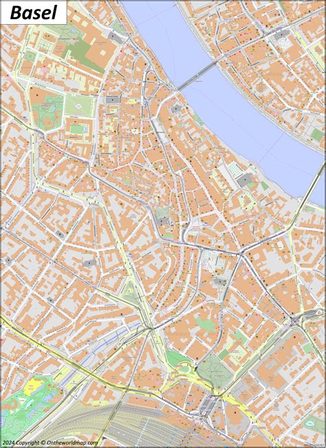 city map of basel switzerland