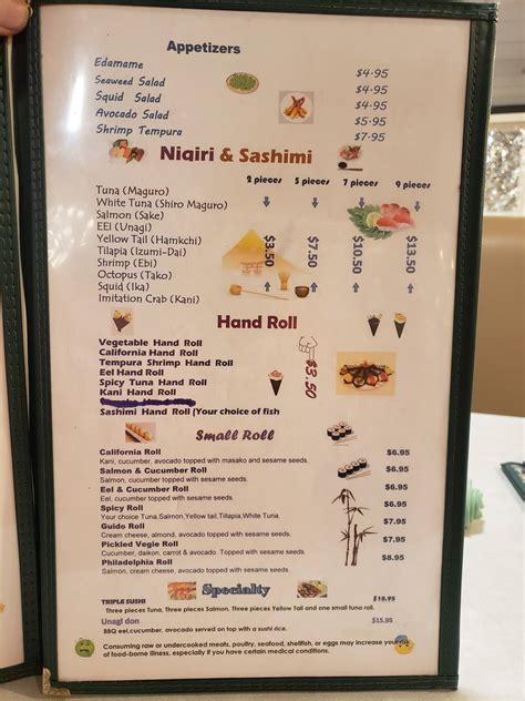 Menu at Krung Thai Restaurant, Nampa