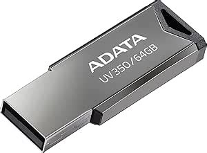 Pen Drive ADATA AU350 64GB 3.2 Silver - AUV350-64G-RBK : Amazon.ca ...