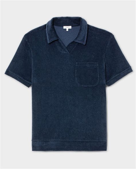 Terry Polo Shirt Navy – THE RESORT CO
