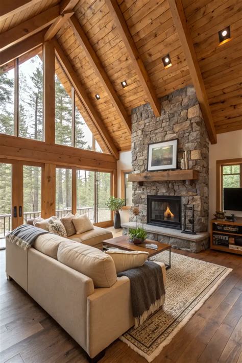modern cabin interior design ideas  blend comfort  style