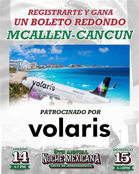 Gana un boleto redondo de McAllen a Cancún con Volaris - DeShoppingEnTexas