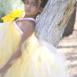 Everlasting Summer- Yellow and White Very Full Tulle/tutu Dress With a ...