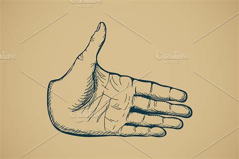 Vintage hand | Custom-Designed Illustrations ~ Creative Market