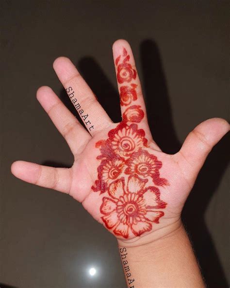 Easy Henna Flower Designs For Kids