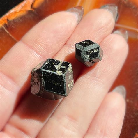 Sage Goddess Natural Faceted Melanite Garnet for psychic protection