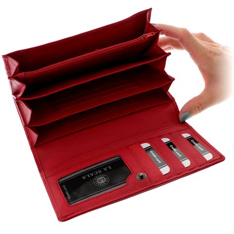 Portofel dama piele La Scala rosu