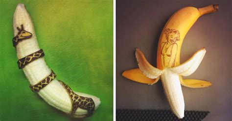 artist transforms bananas  works  art bored panda