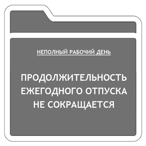 Продолжительность ежегодного отпуска при неполном рабочем дне