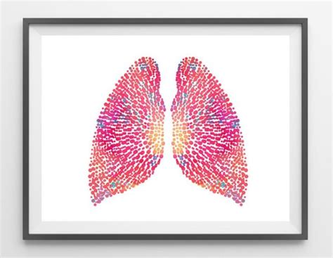 The Lungs watercolor print Lungs poster Lungs illustration human ...