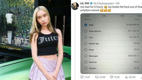 lil tay da cantante  star onlyfans da record  milione  dollari