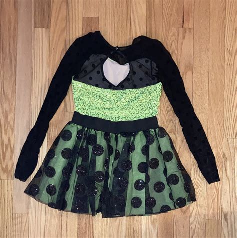 Weismann Dance Costume Green and black Size Large Chi… - Gem