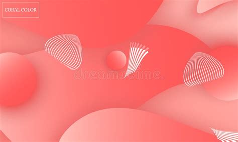 Coral Color Abstract Background. Vector. Stock Vector - Illustration of marble, curve: 154372128