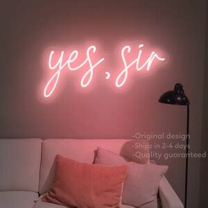 Yes Sir Neon Sign Custom LED Neon Light Sign for Wall Decor Bedroom ...
