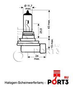 OSRAM 64212 Лампа H8 12V 35W