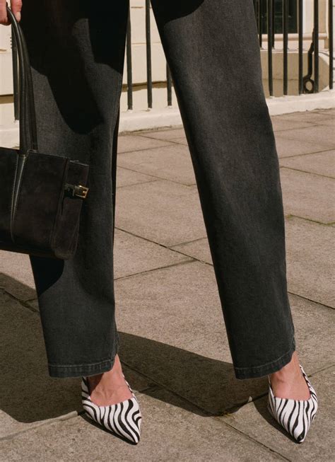 Mila Zebra Print Slingback Kitten Heels – Mint Velvet