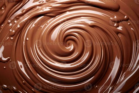 Chocolate milk swirl splash. Melted chocolate surface whirlwind