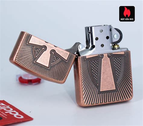 Zippo 49158 - Zippo Armor® Deep Carve Cross Design Antique Copper