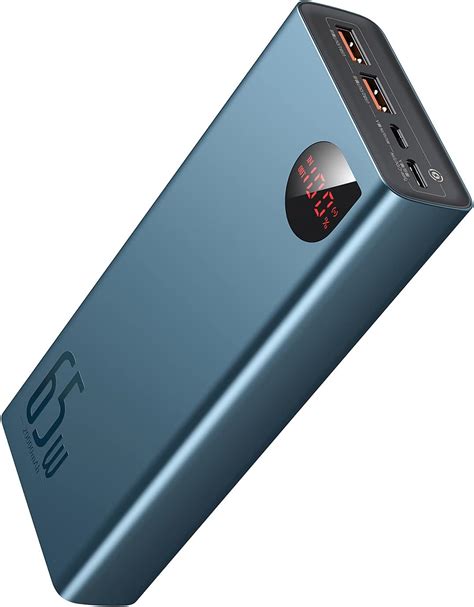 Baseus Power Bank, 65W 20000mAh USB C Portable Charger - eTeknix