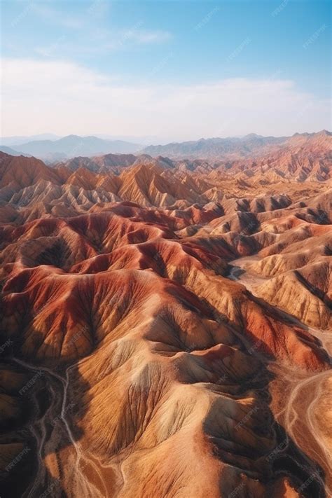 Premium AI Image | The painted mountains of china