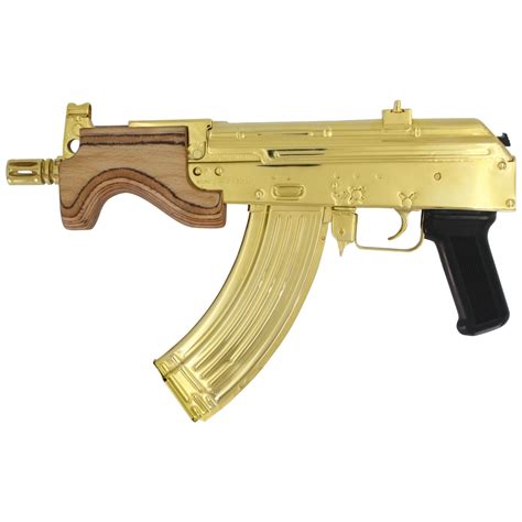 Century Arms Micro Draco, 7.62 x 39mm, 24k Gold Plated with 24k Gold P