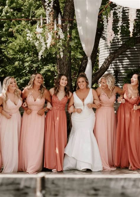 Different Shades Bridesmaid Dresses