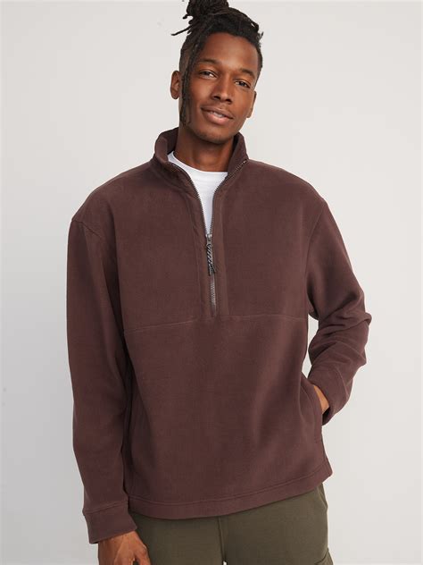Loose Microfleece Half Zip Sweatshirt | Old Navy