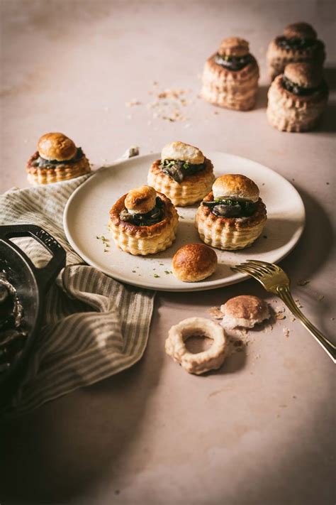 Vol-Au-Vent With Creamy Mushroom Sauce - Velvet & Vinegar