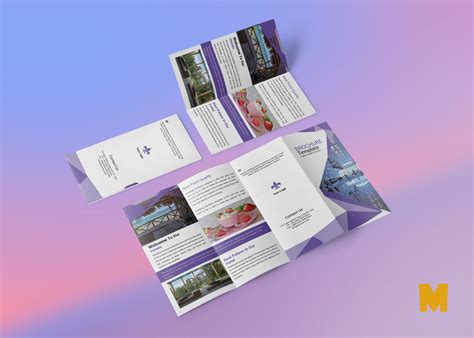 Free PSD Quad Fold Hotel Flyer Mockup