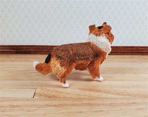 Dollhouse Sheltie Shetland Sheepdog Standing1:12 Scale Miniature Animal