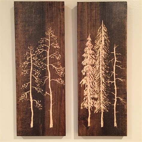 Pine Tree Wall Art - Etsy