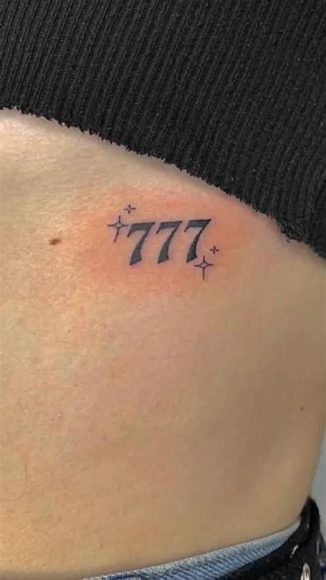 Angel number tattoo | small tattoo | angel number | 777 | Hand tattoos ...