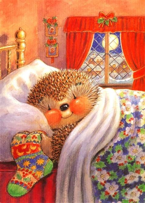 Egeltje in bed Diamond Painting full | Cartoon | Diamond Painting