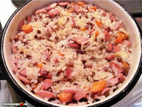 Рецепта за домашна манджа за кучета с ориз, паста и кренвирши ...