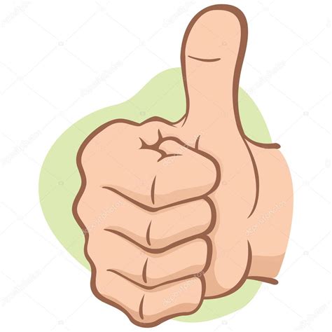 Illustration representing a person's hand signaling right, okay, yes ...