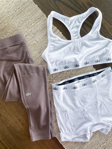 alo yoga ribbed matching set alo yoga clothes sporty outfits tops