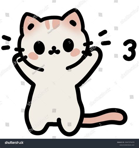 Happy Little Cutie Cat Cartoon Stock Illustration 2547375479 | Shutterstock